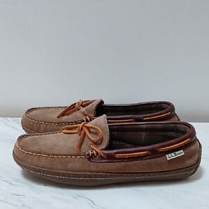 L.L. Bean Men's Brown Suede Slippers